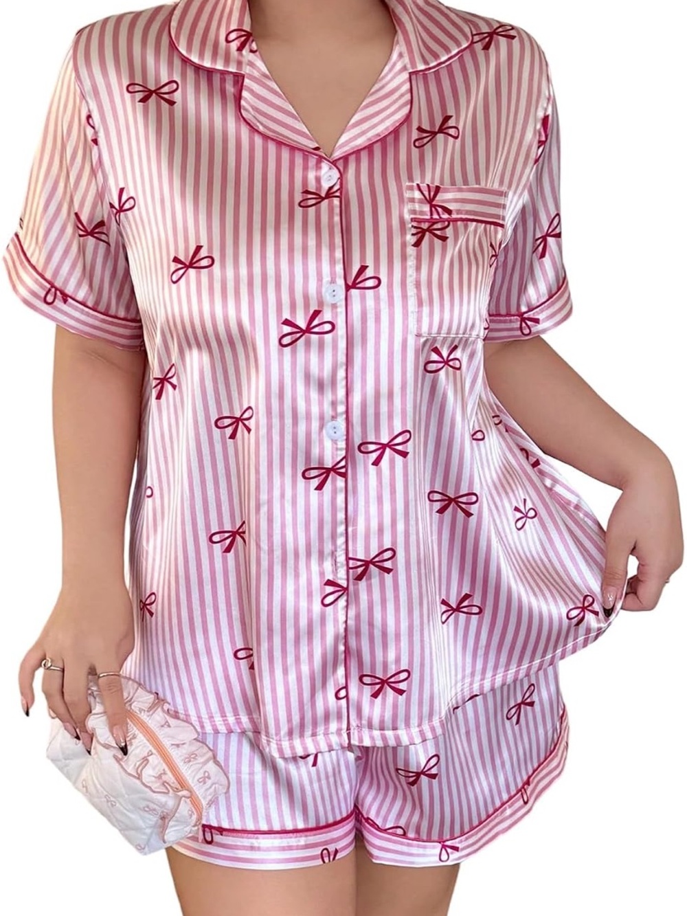 Pink Teddy Bear  Pajama Set